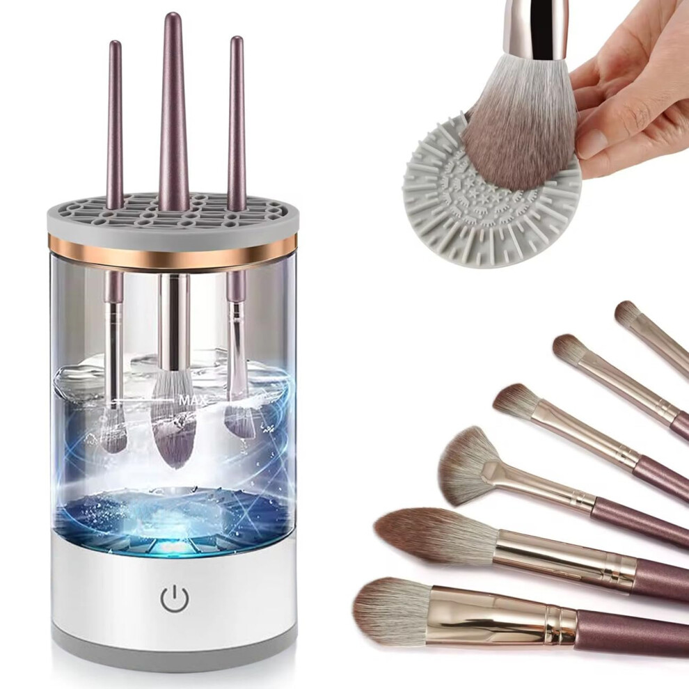 Electric Makeup Brush Cleaner Machine for Deep Cleaning and Quick Drying Cosmetic Brushes