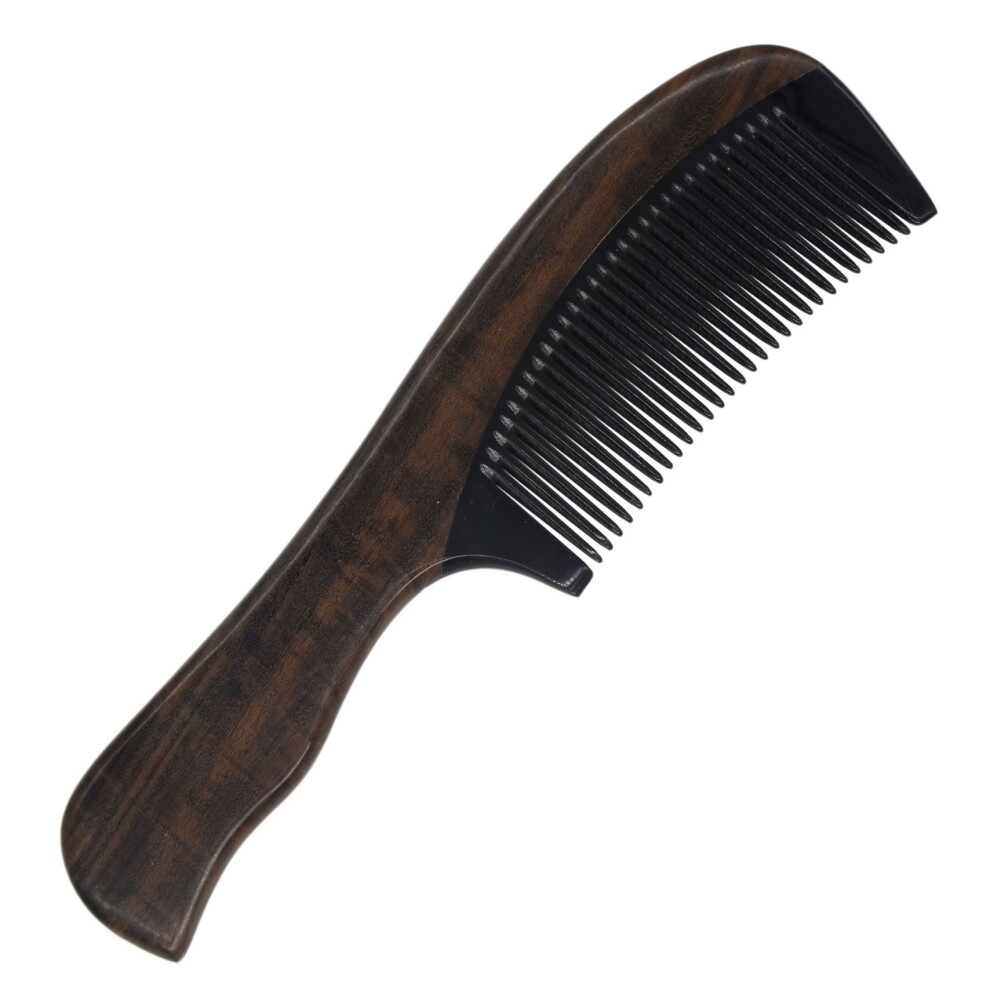 Unisex Nanmu Wood Comb 7.6 Inch Handcrafted Natural Wooden Hair Comb With Extra Smooth Finish