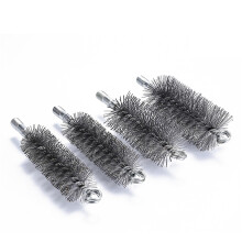 Steel Wire Chimney Cleaning Brush with M12 Thread for Boiler Stovepipe Rust Removal 25mm Diameter