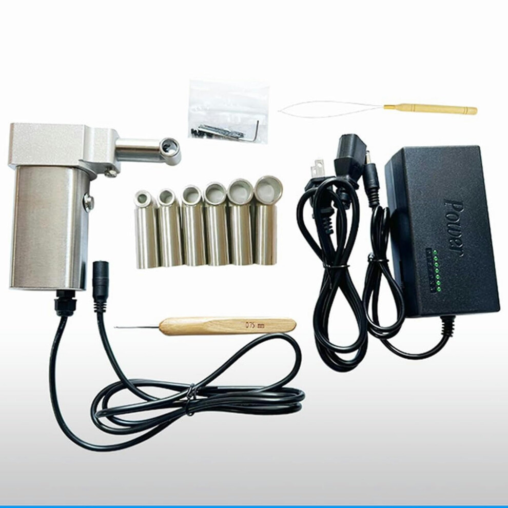 Unisex Professional Automatic Dreadlocks Machine Kit With 6 Interchangeable Heads For Human Or Synthetic Hair