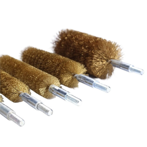 Copper Wire Twist Brush for Power Drill, 12mm Rust Removal, Deburring, Inner Hole Cleaning 2
