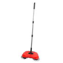 Hand Push Sweeper 3in1 Floor Broom with Dustpan and Trash Bin for Home Cleaning ABS Stainless Steel
