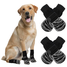 Antislip hondensokken voor hardhouten vloeren en pootbescherming, extra dikke grip, voorkomt likken en uitglijden, comfortabel voor oudere honden en