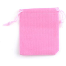 50 pc Rectangle Velvet Pouches Gift Bags Pink 9x7cm