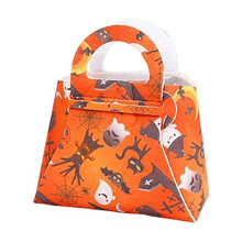 10 Pcs 4.72x5.11 Inch Halloween Tote Bags for Trick or Treating, Candy Goodie Bags, Reusable Canvas Party Favor Gift Bags with Handles