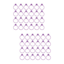 48 PCS Icing Bag Sealing Cake Decorating Ring Frosting Tool Pastry Tools Purple