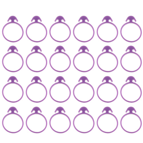 48 PCS Icing Bag Sealing Cake Decorating Ring Frosting Tool Pastry Tools Purple 1
