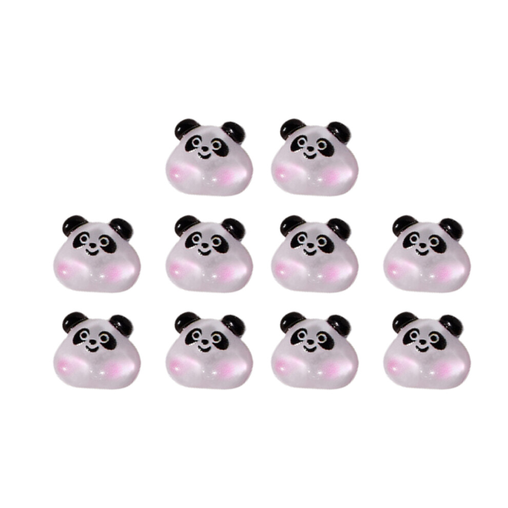 Hesroicy 10Pcs Animal Nail Decors with Blush Gradient Color Three-dimensional Resin Flat Back Cartoon Bunny Bear Nail Art Decors for Nail Salon