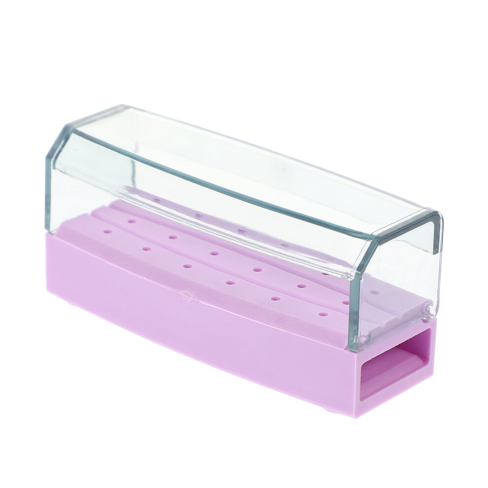 Nail Drill Bits Storage Holder Stand Manicure Polishing Head Case Grinding Box Plastic