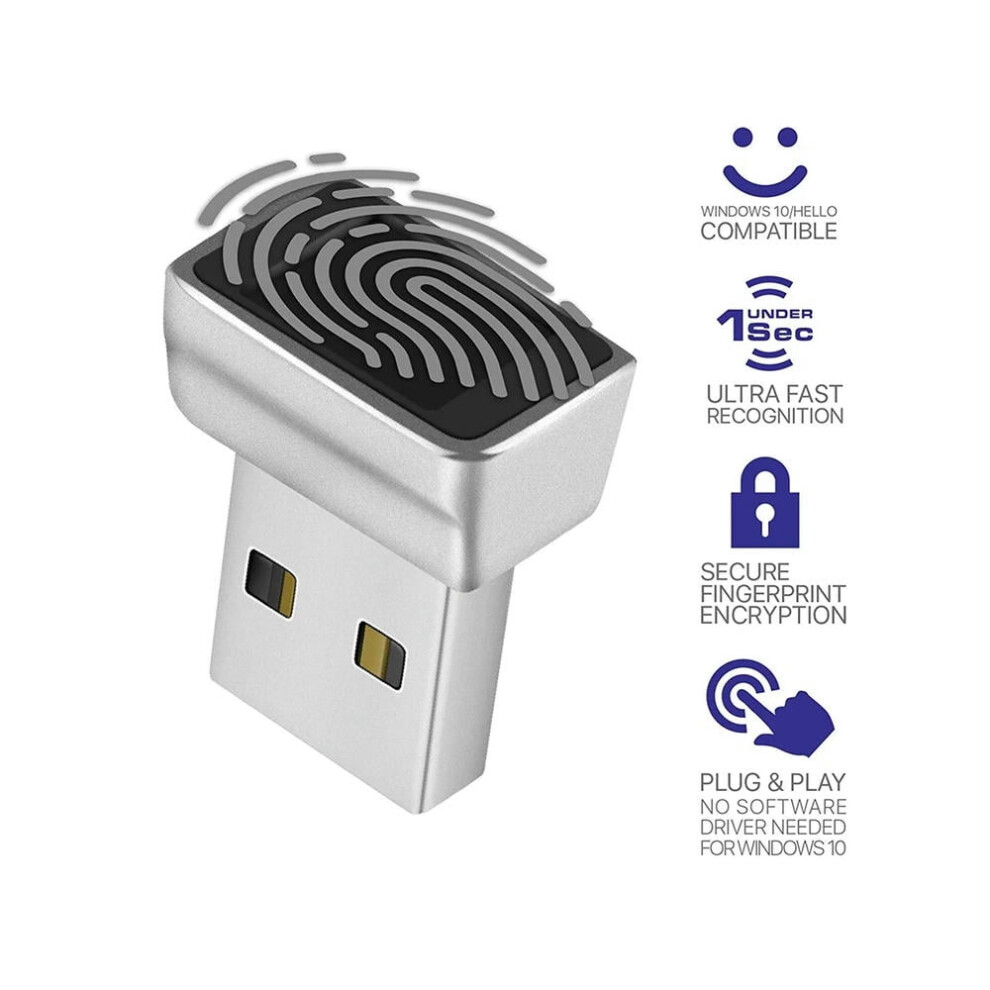 For Usb Fingerprint Reader Pc Notebook Biometric Scanner Password- Un Module For Ws10 Hello Laptop 9175034121265