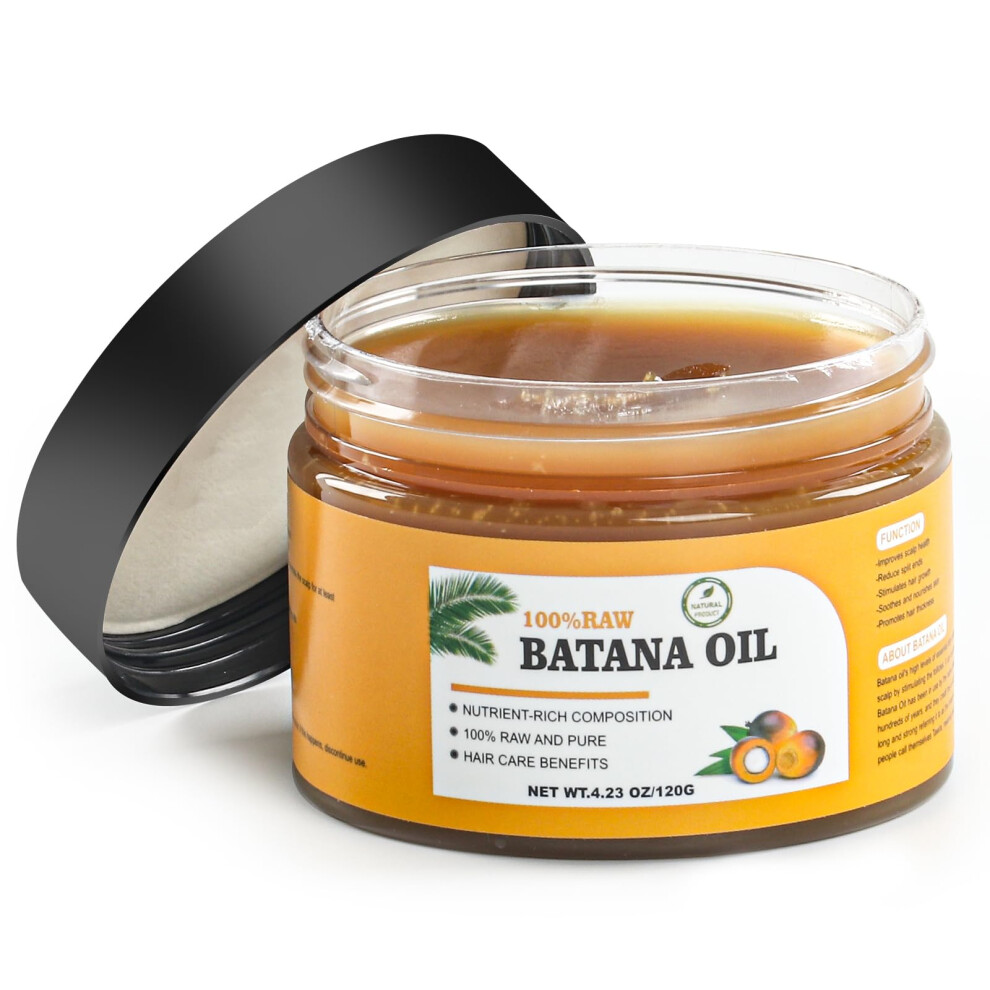 Pure Batana Oil for Hair Growth and Thickness from Honduras, Prevents Hair Loss, Deep Hydration