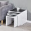 (BLACK) Nested Coffee Table Set of 3, Stackable Side Tables 1