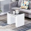 (BLACK) Nested Coffee Table Set of 3, Stackable Side Tables 6