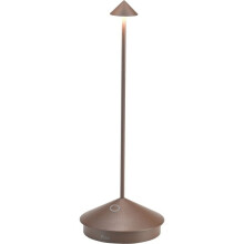 Lámpara de mesa LED regulable de aluminio, protección IP54, apta para uso interior/exterior, base con enchufe, 29 cm de altura, enchufe europeo -