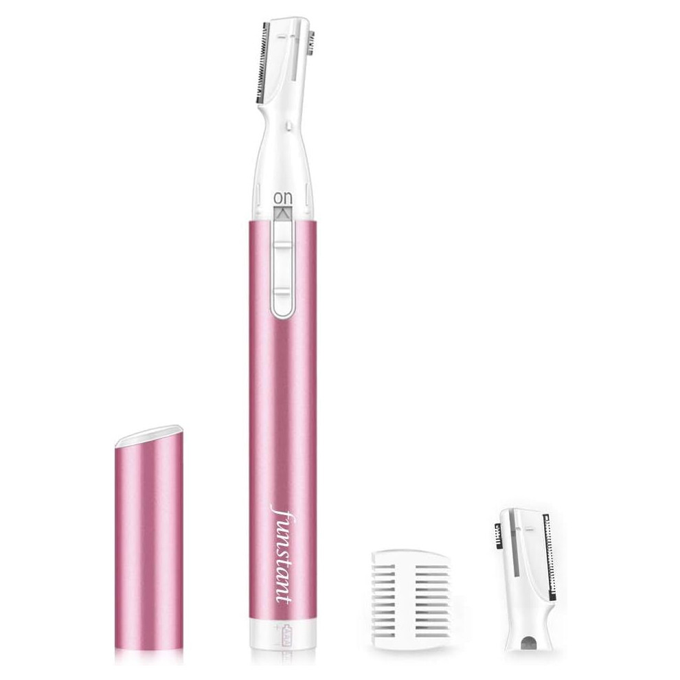 Upgraded Eyebrow Trimmer, Precision Electric Razor for Women, Facial Hair Remover with Comb, No Pulling, Painless for Face, Chin, Neck