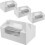White 4 Pcs Pe Paper Wrapping Boxes Dessert Packaging Cake Muffin Open The Window 1