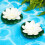 Set of 2 Solar Floating Flower Lights - White 2