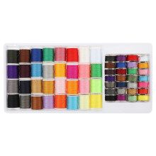 Kit de 60 piezas de hilo de coser, caja de hilos para bobinas domésticas, bobinas de bordado para