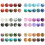 200 stk. glasperler, 8 mm runde håndlavede perler med huller til perlearbejde, gradient 4