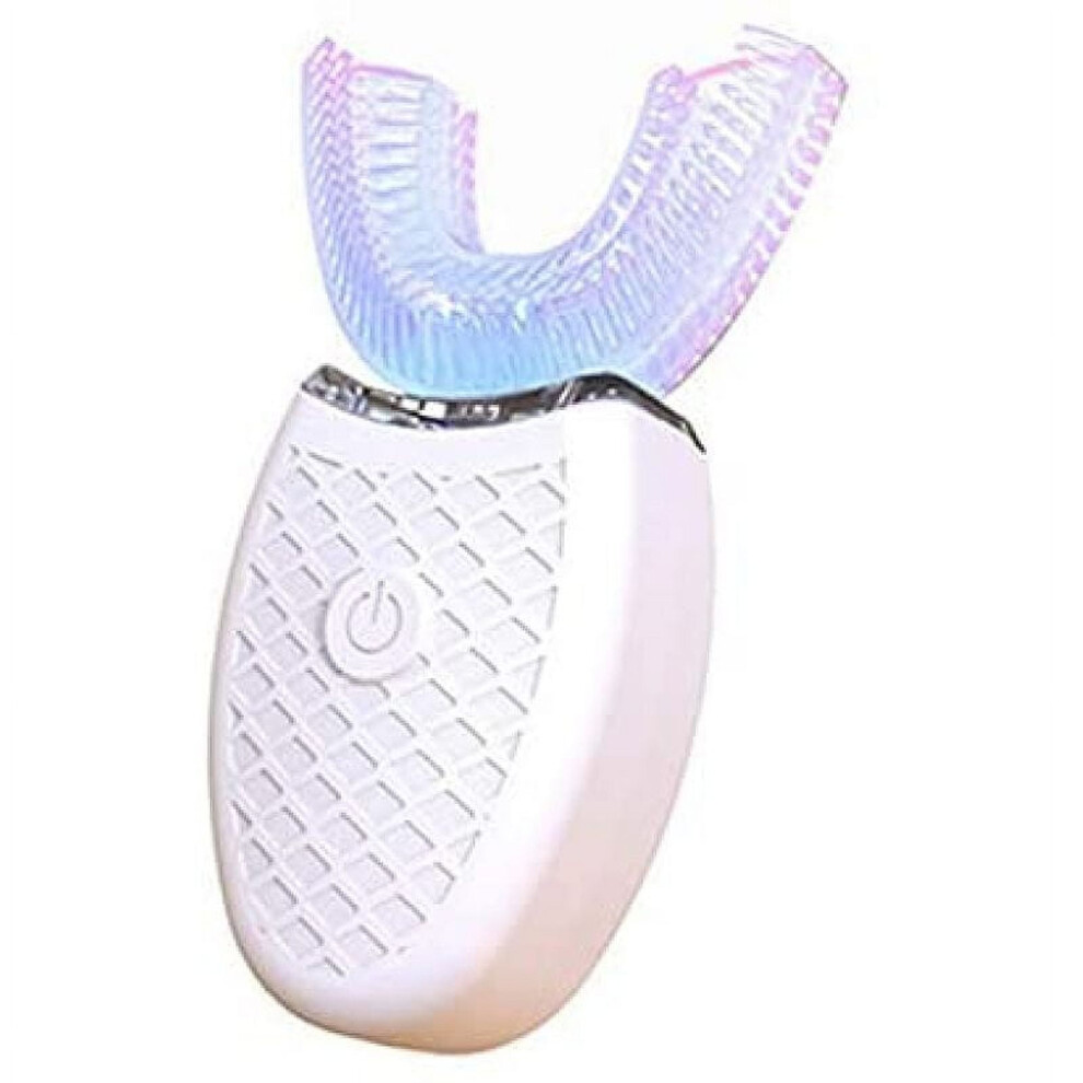 White U Shape Ultrasonic Electric Toothbrush With 4 Modes Timer 360 Degree Wireless Charging Oral Teeth Ning Cleaning