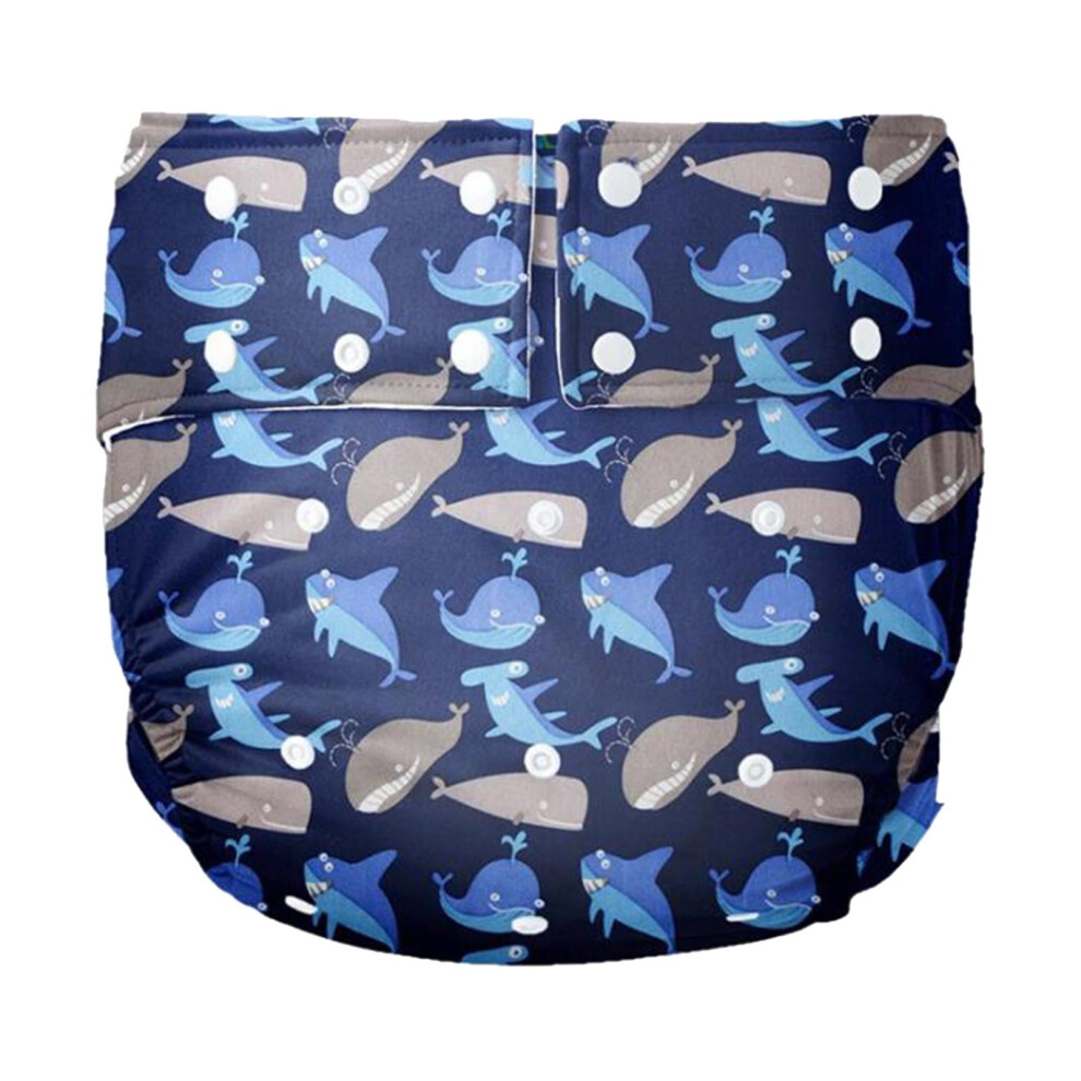 Water Adult Diaper Washable Incontinence Elastic Comfortable Easy to Pants Undewear for Old People Disabled - Dark Blue