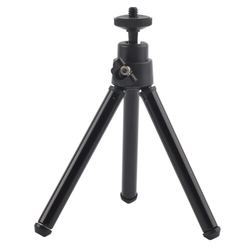 Uadme Mini Tripod Stand, Adjustable Foldable Desktop Tripod with Accessories Compatible with Camera, Black