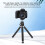 Uadme Mini Tripod Stand, Adjustable Foldable Desktop Tripod with Accessories Compatible with Camera, Black 7