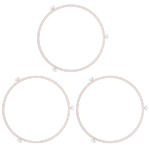 Conjunto de 3 suportes giratórios para prato de micro-ondas, com base redonda.