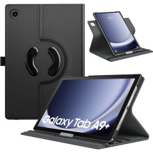Draaibare hoes compatibel met Samsung Galaxy Tab A9+/A9Plus 11 inch 2023, 90 graden draaibare standaard, ondersteunt automatisch inschakelen