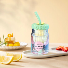 Gourde FloHua grande capacité (600 ml) - Verre alimentaire, étanche - Idéale pour la salle de sport, les activités de plein air et le bureau -