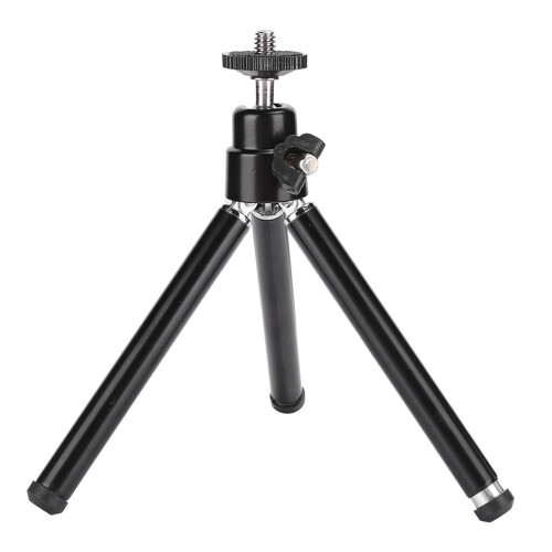 Uadme Mini Tripod Stand, Adjustable Foldable Desktop Tripod with Accessories Compatible with Camera, Black 1