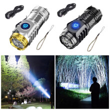 Hariumiu Mini-LED-Taschenlampe mit mehreren Leuchtmodi, wasserdicht, hohe Lumenleistung, superhell, kompakte Größe, Notlicht-LED-Taschenlampe