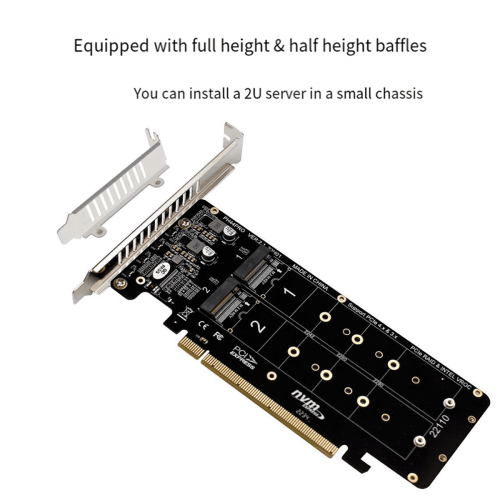 PCIeX16 naar M.2M-Key NVMEx4SSD2U Server Array Uitbreidingsadapter Splitter Multifunctionele Draagbare Kaart 2