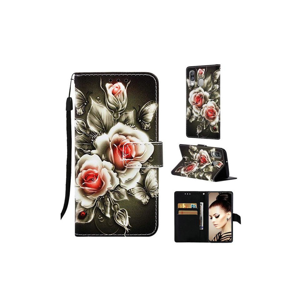 Wallet Case Compatible With Samsung Galaxy A40 Â Roses 9149926971740