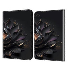 Le haghaidh comhoiriúnach le Samsung Galaxy Tab A9+ Cás Táibléid Leathair Péinteáilte Uigeacht Chriostail LGL Corcra Lotus