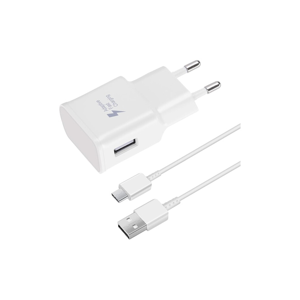 Fast Charger, 1.2M Cable, Compatible With Samsung Galaxy S22 S21 S20 S8 S10 S9 Plus Note 7 8 9 10 A53 Compatible With Lg, Htc White 9149926971887