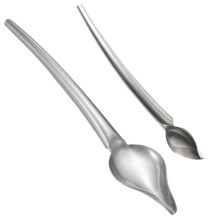 2 cucharas de chocolate de acero inoxidable para decorar, cucharas para salsas DIY, cucharas de chef para decorar platos, pasteles, café, salsas y