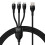 Cabo Baseus3in1USB-A para USB-C Lightning microUSB 100W 1,2m Preto 2