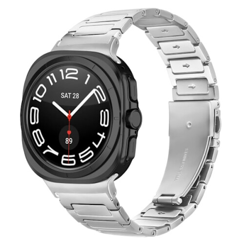 Συμβατό με το Samsung Galaxy Watch8, Μπρασελέ από ανοξείδωτο ατσάλι - Κομψό και ρυθμιζόμενο 1