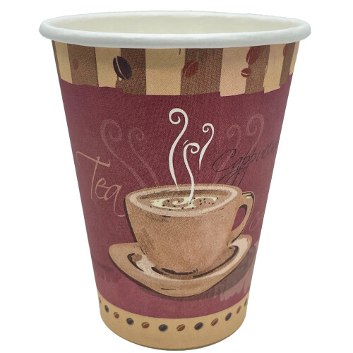 VeZee12oz χρωματιστά ποτήρια καφέ μιας χρήσης, ποτήρια ζεστών/κρύων ποτών από