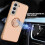 Compatível com Samsung S21. Capa elegante e resistente a impactos com suporte de anel. Impecável verde escuro. 3