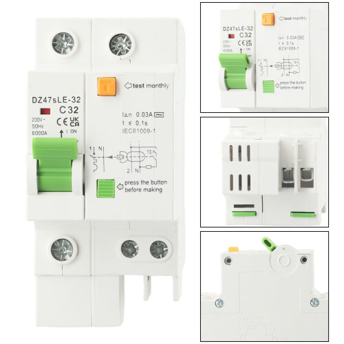 Interruttore differenziale per piccoli circuiti 1P+N32A AC230V 1