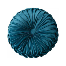 Coussin décoratif rond plissé en velours Xinhuaya en forme de citrouille, pour canapé, lit ou voiture.