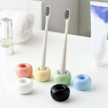 Porte-brosse à dents miniature en céramique ckepdyeh, support pour meuble-lavabo de salle de bain, porte-brosse à dents pour couple fait main