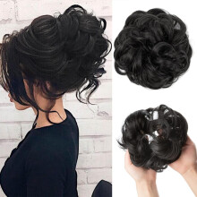 TESOON Paardenstaart Extension van Echt Menselijk Haar, Haarstukjes voor Vrouwen, Krullende Extensions, Haarstukje voor een Rommelige Knot