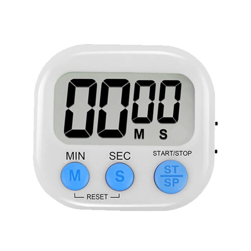 Digital Kitchen Timer Classroom Timers for Cooking ON/Off Switch Second Minute Count Up Countdown for Home Kitchen Kids, White