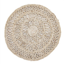 38cm Heat Insulation Non-Slip Placemat Flower Mat, Natural Straw Woven Placemat, Corn Husk Flower Mat