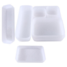 7 pièces Organisateurs de tiroirs, séparateurs, boîte de rangement pour fournitures de bureau, articles de papeterie, cuisine, salle de bain,