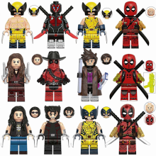 12 verzamelbare superheldenfiguren: Deadpool, Wolverine en Gambit actiefiguren van gg Bricks Toys