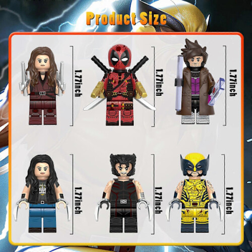 12 verzamelbare superheldenfiguren: Deadpool, Wolverine en Gambit actiefiguren van gg Bricks Toys 1
